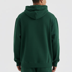 ผู้ผลิต OEM เสื้อฮู้ดดี้ผ้าฝ้าย 100% แบบยูนิเซ็กซ์สำหรับผู้ชาย คุณภาพสูง ทรงโอเวอร์ไซส์ ปักลาย เสื้อกันหนาวมีฮู้ด - Product Image 6