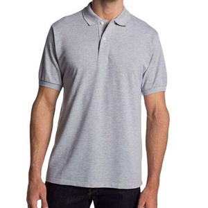 Polos personnalisés gris à séchage rapide, confortables et respirants, en tissu tricoté 100% coton, polos de qualité les plus vendus - Product Image 4