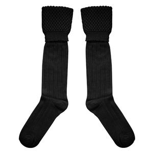 Knee High Ribbed Cotton <b>Socks</b> Solid <b>Black</b> Breathable Eco-Friendly Quick Dry <b>Sports</b> for Adults Casual Wear Summer Season - Product Image 5