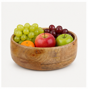 Handcrafted Solid Acacia <b>Wood</b> Salad Serving Bowl Eco-Friendly Food-Safe <b>Rustic</b> Decorative Fruit Bowl for Home & Restaurant Use - Product Image 6