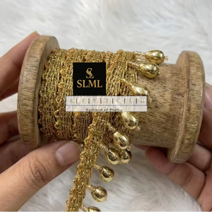 Ribete de encaje con cuentas de perlas de primera calidad para decoración de sarees, lehengas y vestidos de novia, y muchos más para decoración. - Product Image 1