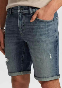 Men's Solid Color Ripped Canvas Bermuda <b>Shorts</b> Mid Waist Drawstring Closure Casual Eco-Friendly Windproof Quick Dry - Product Image 5