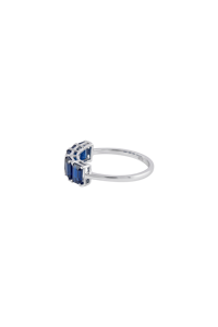 Anillo de Zafiro Azul en Plata de Ley 92.5 KLSR-11622 - Product Image 2