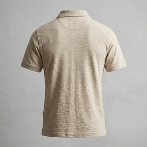 เสื้อเชิ้ตแขนสั้นผู้ชายผ้าปิเก้คอตตอน 100% ระบายอากาศ แห้งเร็ว สีพื้นเรียบ ติดกระดุม  แบบทางการ ปรับแต่งได้ เหมาะสำหรับกอล์ฟและกีฬา - Product Image 2