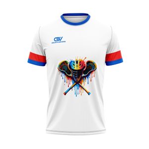 Camiseta de Lacrosse con Cuello en V, Sublimación Personalizada, Secado Rápido, 100% Poliéster, para Prácticas de Equipo, Venta al Por Mayor, Fabricante OEM - Product Image 1