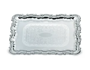 Bandeja de metal moderna de diseño para mesa de centro, para decoración de sala de estar de lujo y centro de mesa para bodas, chapada en oro, segura. - Product Image 2