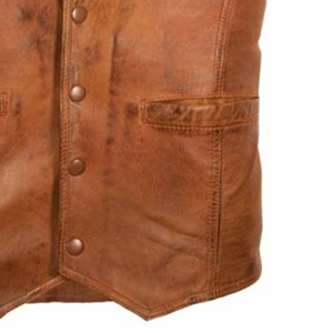 Chaleco de Cuero para Hombre, Diseño Personalizado, Profesional, Cómodo, Tejido Transpirable, Resistente al Viento, Servicio OEM - Product Image 3