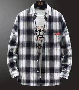 Chemise décontractée pour homme en coton 100% écologique, anti-plis, respirante, tricotée, haute qualité, vente en gros - Product Image 3