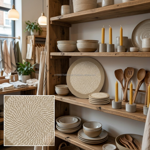 Sustainable Handmade <b>Woven</b> Placemat and <b>Coaster</b> Set Reusable Fabric Dining Table Mats Wholesale OEM - Product Image 5
