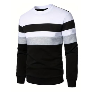 Crewneck Men's Winter Sweatshirt Cotton Polyester Long Sleeve Thermal Breathable <b>Thick</b> <b>Fleece</b> Custom Logo Eco-Friendly Solid - Product Image 1
