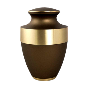 Elegante Urna Funeraria de Metal Verde Dorado para Cenizas Humanas Adultas, Hecha a Mano en India, Artesanía Uzair, Personalizable - Product Image 5