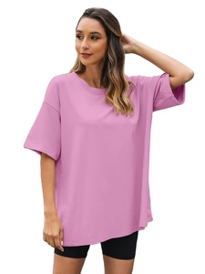 Camisetas pesadas transpirables de último diseño, camisetas de gran tamaño en blanco para mujer, camisetas de algodón 100% de gran tamaño para mujer - Product Image 4