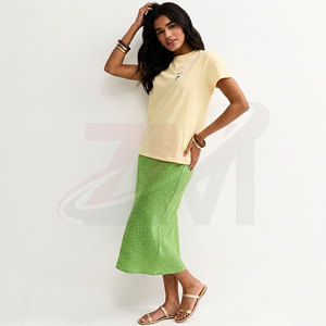 Camiseta Bordada para Mujer, Estilo Moderno e Informal para Uso Diario y Moda Casual, 100% Algodón, Primavera Verano - Product Image 5