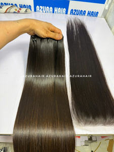 Cheveux naturels noirs ondulés à trame, couleur naturelle, 100% cheveux humains vierges vietnamiens, sans nœuds, sans perte, vente en gros - Product Image 2