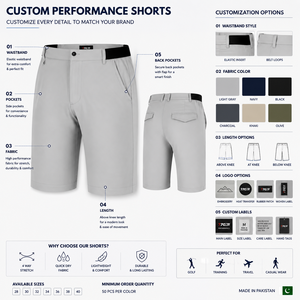 Shorts de sport mi-longs en coton personnalisés pour hommes, haute qualité, respirants, séchage rapide, classiques, pour le golf, le fitness et les loisirs – Grande Vente - Product Image 3