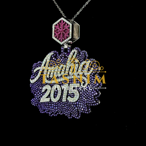Custom Christian 925 Sterling <b>Silver</b> 10K Gold Plated Hip Hop 2015 Amahia <b>Charm</b> Pendants VVS Moissanite GIA Certified Personalize - Product Image 3