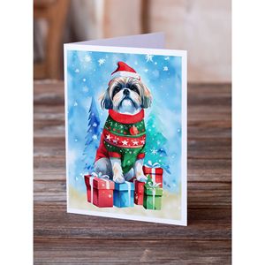การ์ดอวยพรคริสต์มาส Shih Tzu แปลกๆขนาด8 A7ขนาด5x7พร้อมซอง - Product Image 2