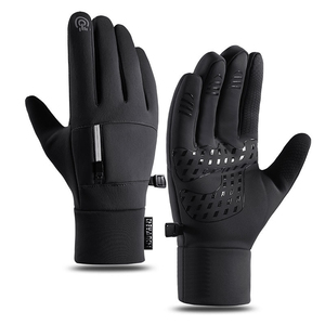 Guantes de Invierno de Cuero Aislantes para Hombre y Mujer, Resistentes al Agua y al Viento, Compatibles con Pantalla Táctil, Resistentes al Fuego, para Correr - Product Image 1