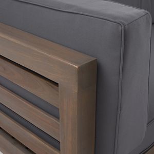 Set da Giardino OANA con Divano Angolare Grigio Scuro e Tavolino da Caffè - Product Image 6