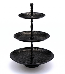 Two <b>Tier</b> Bronze <b>Cake</b> Stand Round Multi Layer Metal Dessert Display for Celebrations Cupcake Holder Serving Tray For Parties - Product Image 4