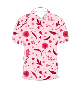 Polo pour homme à imprimé floral rose, manches courtes, col boutonné, décontracté, respirant et léger, idéal pour l'été - Product Image 4
