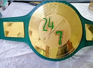 Cinturón de Campeón Personalizado 24/7, Placas de Latón de 2 mm, Color Verde Claro, Cinturón de Lucha Libre - Product Image 4