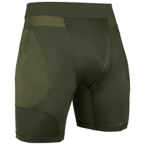 Men's High Waist Solid Color Sporty <b>Shorts</b> Spandex <b>Polyester</b> Quick Dry Breathable Elastic Waist Panelled Design - Product Image 2