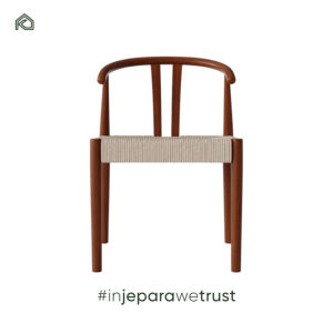 Silla de Comedor Moderna de Madera de Teca Sólida Sungkai, con Reposabrazos Curvos, Estilo Escandinavo Nórdico, Ecológica, Duradera, con Acolchado Suave - Product Image 4