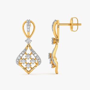Geometric Drop <b>Diamond</b> <b>Dangle</b> <b>Earrings</b> - Product Image 2