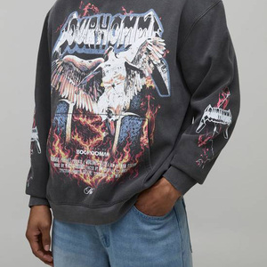 Men's <b>Custom</b> Screen Printing Pullover Hoodie Premium Cotton Fleece Casual Men's Sweatshirt With <b>Custom</b> Logo Supplier OEM - Product Image 4