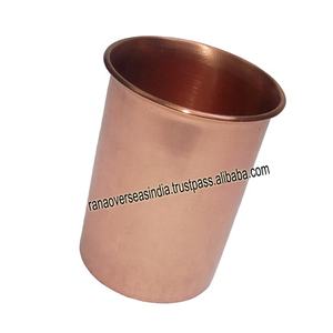 Handmade Plain <b>Metal</b> Copper Glass <b>Tumbler</b> in Cylindrical Shape for Health Benefits Ayurveda Healing - Product Image 2