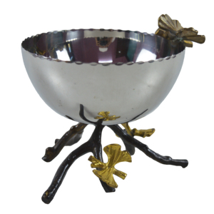 Nouveauté : Bol à Snacks Gravé en Métal Aluminium Plaqué Or – Vaisselle de Table au Meilleur Prix - Product Image 3