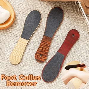 Lime à pieds double face en bois avec trou de suspension, outil de pédicure imperméable pour peaux mortes, facile à nettoyer, utilisation humide et sèche - Product Image 2