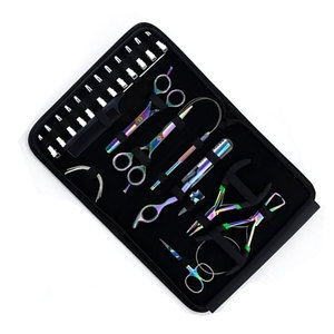 High Quality Hair Extension Tool Kit With Extension Pliers Pulling Hook Loop <b>Needle</b> Silicone <b>Beads</b> Thread Clips For Professional - Product Image 5