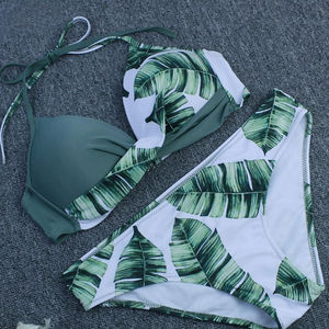 Ensemble de maillot de bain une pièce push-up pour femme, style bikini court, en Spandex/Nylon, col en V profond, bas échancré, pour la plage et les vacances - Product Image 5