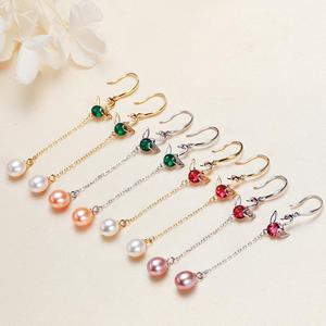 ต่างหูเงินแท้ 925 ประดับเพทายและมุกน้ำจืด รูปทรงหงส์น้อย ดีไซน์สวยหรู สำหรับผู้หญิง ขายส่ง - Product Image 1