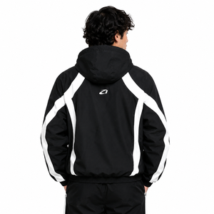 Chaquetas Cortavientos Premium para Hombre con Paneles en Contraste, Personalizadas, con Capucha, Estilo Urbano, Resistentes al Viento, de Nailon, Proveedor OEM - Product Image 2