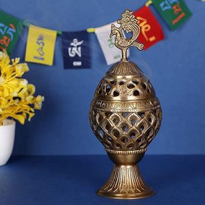 Handcrafted Brass <b>Incense</b> Burner Holder for Dhoop Sticks <b>Cones</b> Home Temple Meditation Aromatherapy Decor - Product Image 3