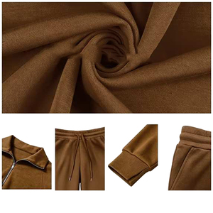 Conjunto Deportivo de Forro Polar Ligero de Poliéster para Mujer, Estilo Casual de Otoño, con Logotipo Personalizado en la Parte Delantera, Diseño 2 en 1, Cierre de Cremallera Lateral - Product Image 4