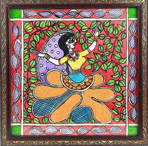 Arte Folclórico Tradicional Madhubani, Decoración de Pared 3D en Metal Hecha a Mano, Patrimonio de Jharkand, Regalo - Product Image 2