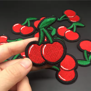 Cute <b>Cherry</b> Iron-On Patches Mini Embroidered Fruit Appliques Each for DIY Clothes T-Shirts & Dresses - Product Image 4