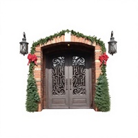 Portes intérieures décoratives très demandées avec fer forgé et verre, ouverture manuelle, idéales pour les marchés résidentiels de luxe
