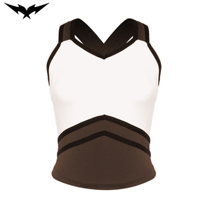 Vente en gros de chemises à manches longues pour adultes Bigetron Sports, hauts de cheerleaders, costumes, uniformes de cheerleading personnalisés avec bordure dorée - Product Image 5