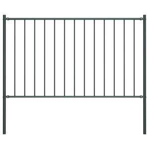 Panel de Cerca de Acero con Recubrimiento en Polvo Antracita de 5.9 pies x 4.1 pies con Postes, Paneles Sándwich de Acero con Recubrimiento en Polvo Antracita - Product Image 1