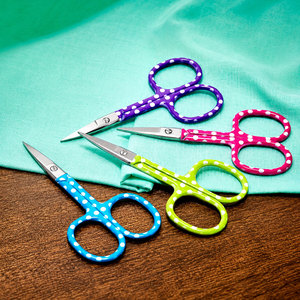 Ciseaux de broderie de qualité supérieure en acier inoxydable à pointe fine, outil de coupe de fil, manche coloré, fabricant OEM - Product Image 1