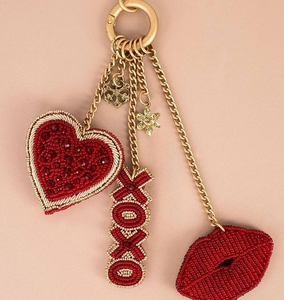 Seed Beaded Keychain Custom Embroidered Latest Crystal <b>Bag</b> <b>Charm</b> For Key <b>Bag</b> Wholesale Boutique Fashion Gift BY MULTI CRAFT - Product Image 3