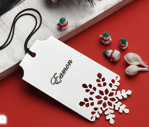 Customisable Christmas <b>Bookmark</b> with Snowflake Cutout - Product Image 1