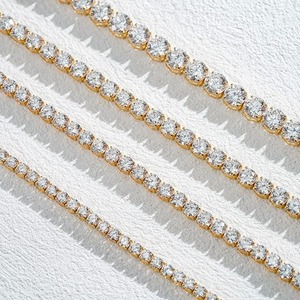 Export Quality Diamond <b>Bracelet</b> Luxury Style Elegant Square Link <b>Bracelet</b> for Unisex Hip Hop Fashion Jewelry From India - Product Image 2