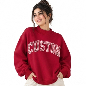 Sudadera Oversize Personalizada para Mujer con Cuello Alto, Forro Polar Ligero, Hombros Caídos y Dobladillo Acanalado, Manga Larga - Fabricante - Product Image 1