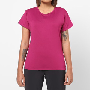 T-shirts de sport pour femmes à manches courtes, respirants, séchage rapide, couleur unie, avec logo personnalisé OEM, collection 2026 - Product Image 1